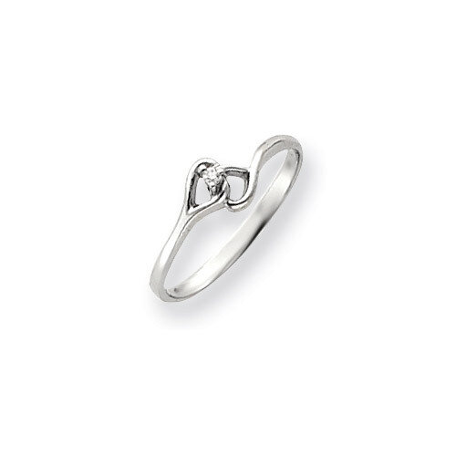 Diamond Heart Ring 14k White Gold Y4203AA