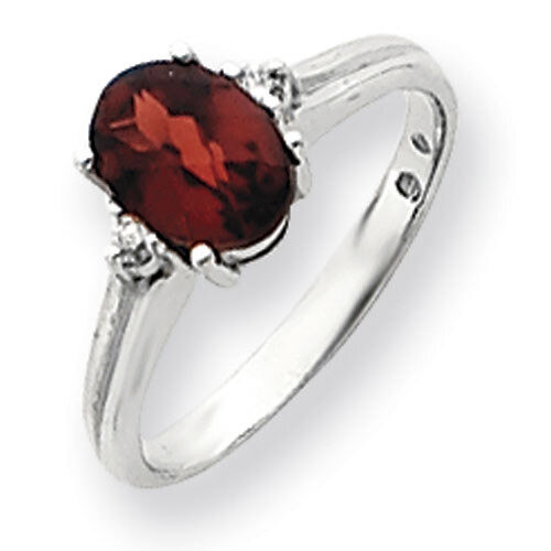 8x6mm Oval Garnet Diamond ring 14k White Gold Y4600GA/AA, MPN: Y4600GA/AA, 883957472522