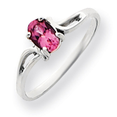 6x4mm Oval Pink Tourmaline ring 14k White Gold Y4649PT