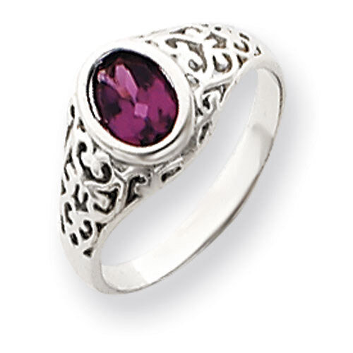 7x5mm Oval Rhodolite Garnet ring 14k White Gold Y4674RG, MPN: Y4674RG, 883957591810