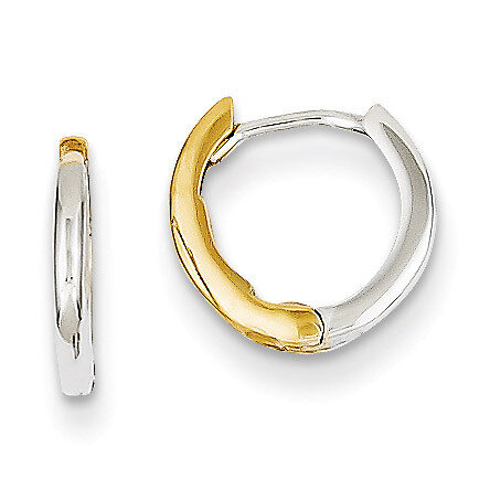 Mini 1.35mm Hinged Hoop Earrings 14k Two-Tone Gold Y7902, MPN: Y7902, 886774370958