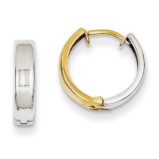 Hinged Hoop Earrings 14k Two-Tone Gold Y7904, MPN: Y7904, 869786093817