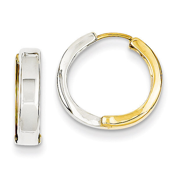Hinged Hoop Earrings 14k Two-Tone Gold Y7909, MPN: Y7909, 869887149314