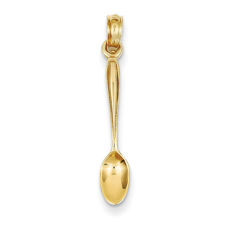 3-D Table Spoon Pendant 14k Gold YC1041