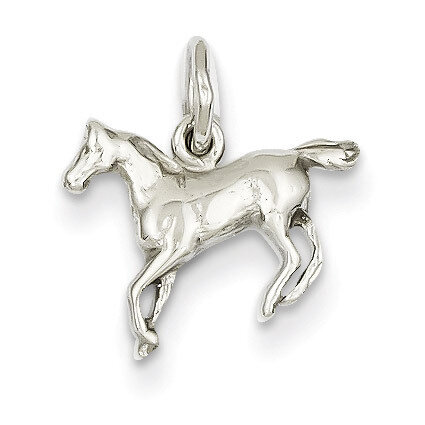 Horse Charm 14k White Gold YC325