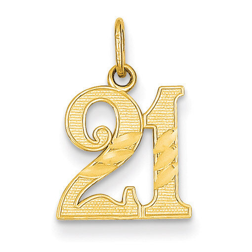 21 Pendant 14k Gold Diamond-cut YC459, MPN: YC459, 886774616995