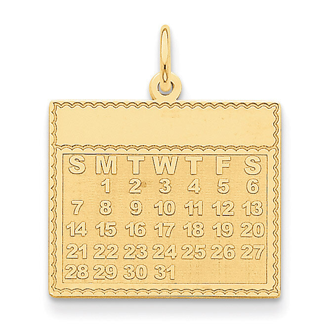 Monday the First Day Calendar Pendant 14k Gold YC462