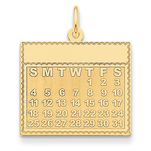 Thursday the First Day Calendar Pendant 14k Gold YC465