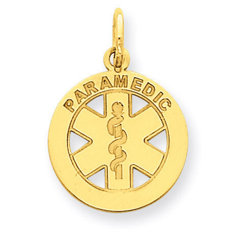 Small Paramedic Medical Charm 14k Gold YC515