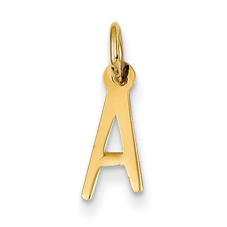 Small Slanted Block Initial A Charm 14k Gold YC644A