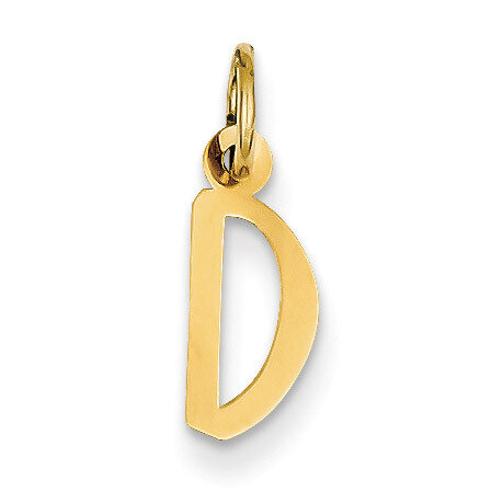 Small Slanted Block Initial D Charm 14k Gold YC644D, MPN: YC644D, 886774136288