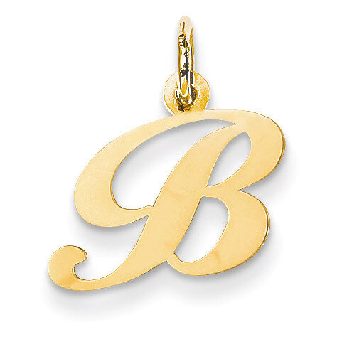 Small Fancy Script Initial B Charm 14k Gold YC650B, MPN: YC650B, 886774136486