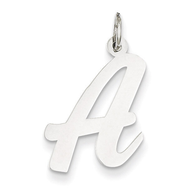 Large Script Initial A Charm 14k White Gold YC663A, MPN: YC663A, 883957030487
