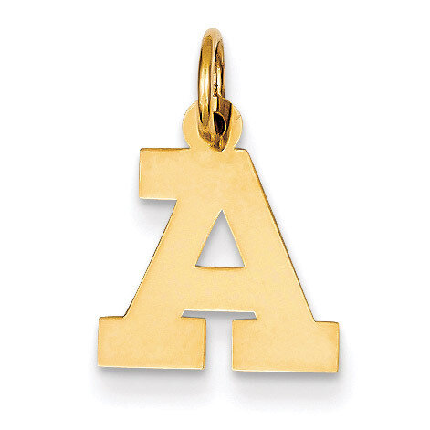 Small Block Initial A Charm 14k Gold YC664A