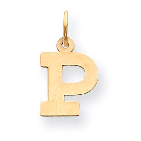 Small Block Initial P Charm 14k Gold YC664P, MPN: YC664P, 883957972909