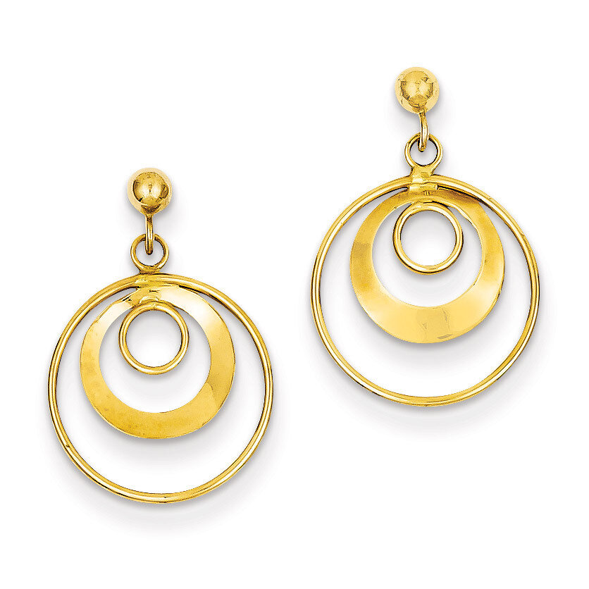 Circle Post Earrings 14k Gold YE1423, MPN: YE1423, 730703065180