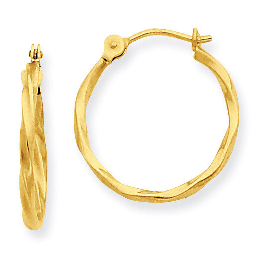 Twist Hoop Earrings 14k Gold YE1500