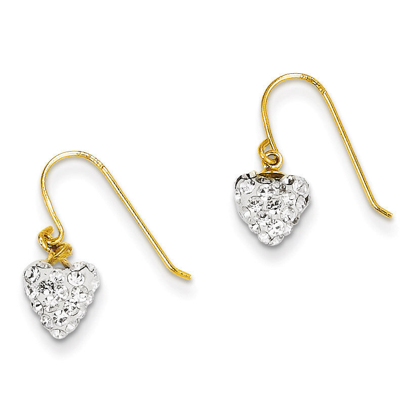 Crystal Heart Dangle Earrings 14k Gold YE1555, MPN: YE1555, 886774761794