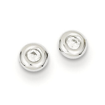 Polished Synthetic Diamond Earrings 14K Gold &amp; Rhodium YE209, MPN: YE209, 191101635441