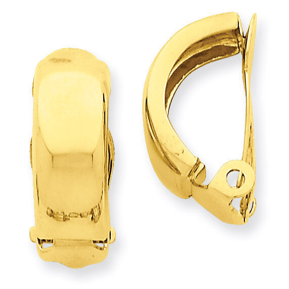 Non-Pierced Polished Earrings 14k Gold Z906