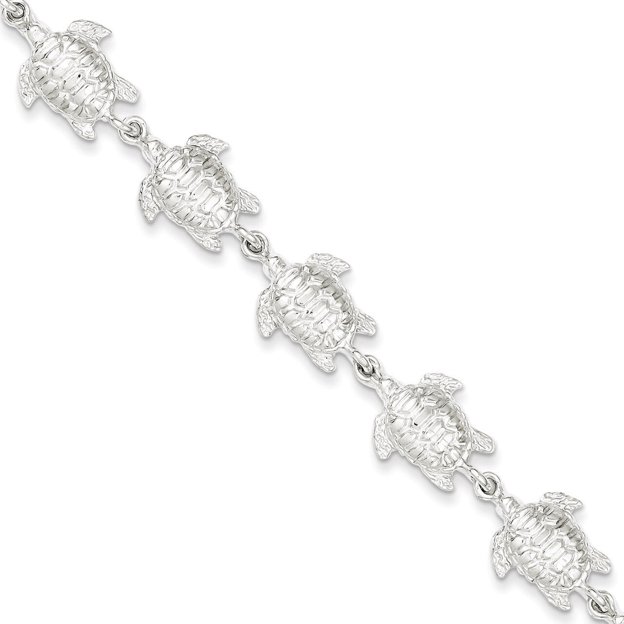 7 Inch Sea Turtles Bracelet Sterling Silver QA40-7, MPN: QA40-7, 883957902890