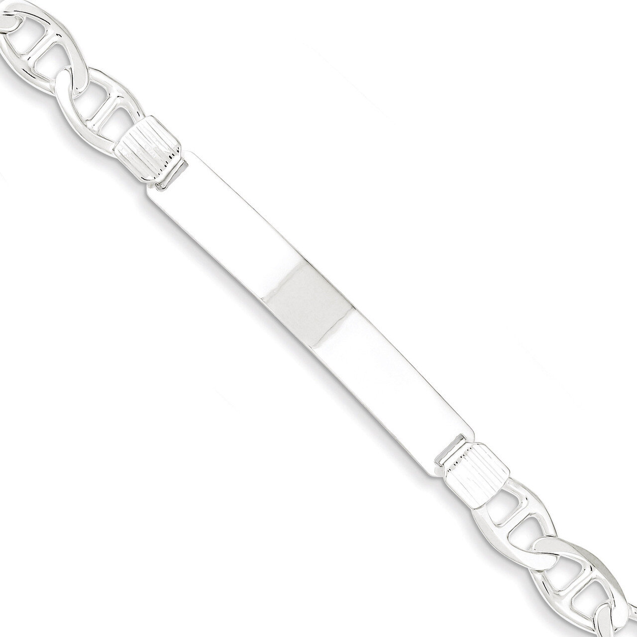 8 Inch Anchor ID Bracelet Sterling Silver QAD180-8