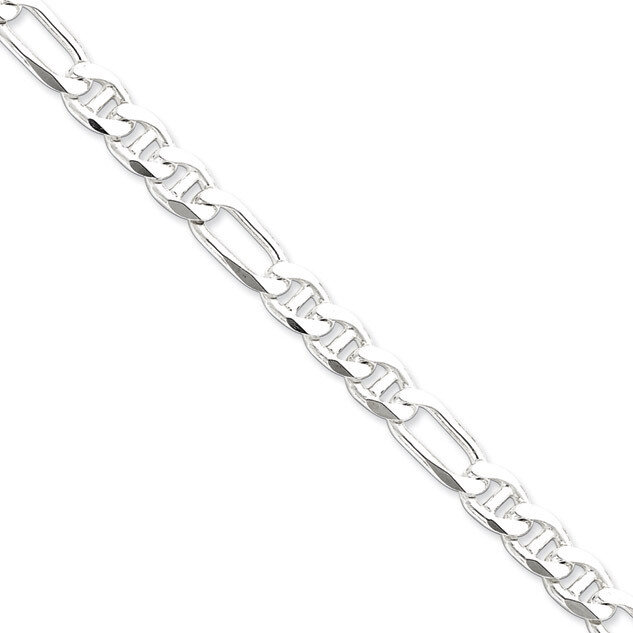 18 Inch 7.75mm Figaro Anchor Chain Sterling Silver QAF220-18, MPN: QAF220-18, 886774410159