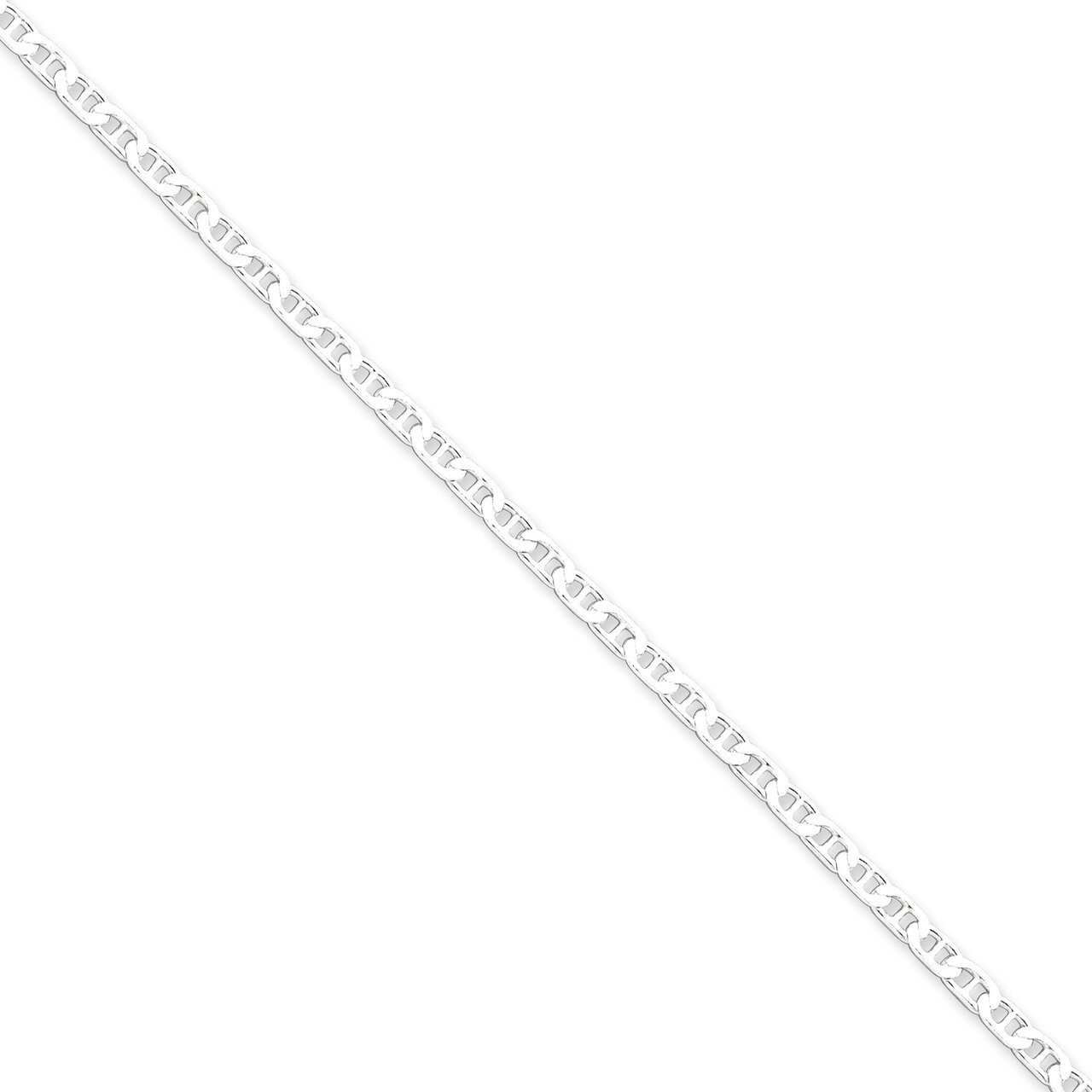 7 Inch 3mm Flat Anchor Chain Sterling Silver QAN080-7, MPN: QAN080-7, 886774105109