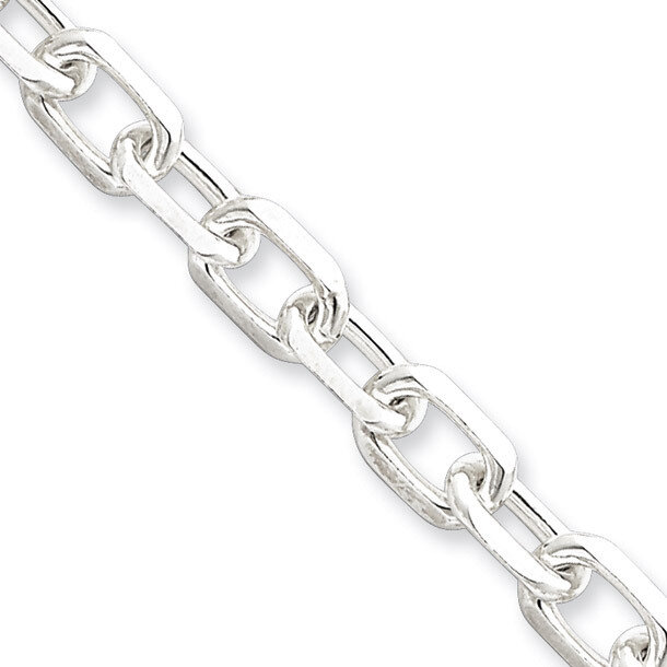 20 Inch 6.5mm Fancy Diamond-cut Open Link Cable Chain Sterling Silver QAR180-20