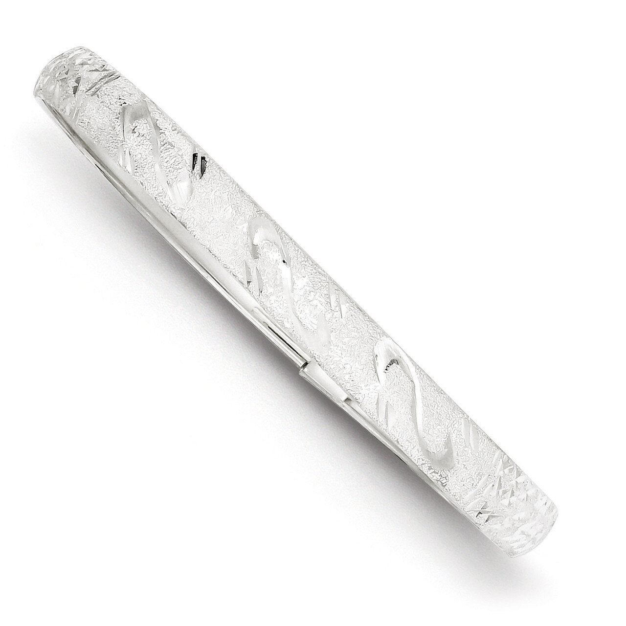 6.5mm Diamond-cut Flexible Bangle Sterling Silver QB612