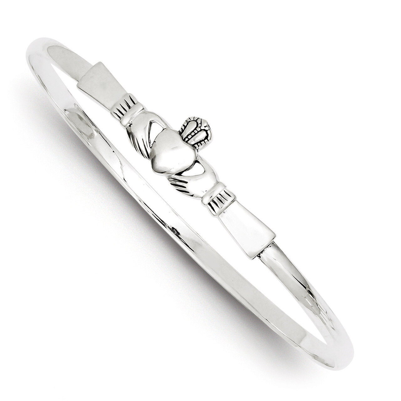 Claddaugh Bangle Sterling Silver QB753, MPN: QB753, 191101192555