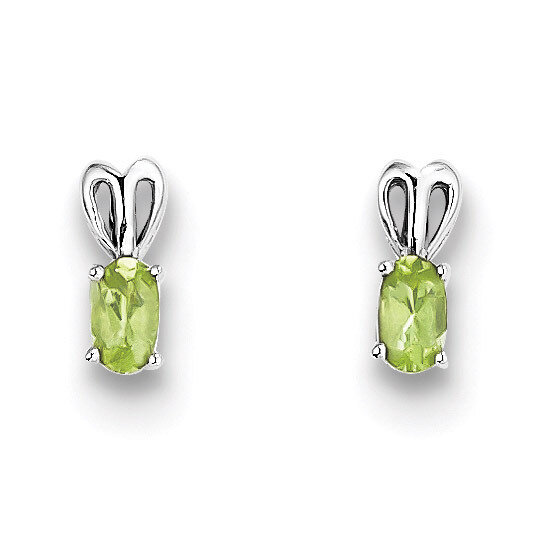 Peridot August Earrings Sterling Silver QBE20AUG, MPN: QBE20AUG, 883957536101