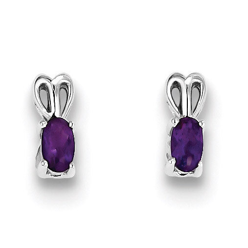 Amethyst February Earrings Sterling Silver QBE20FEB, MPN: QBE20FEB, 883957487885
