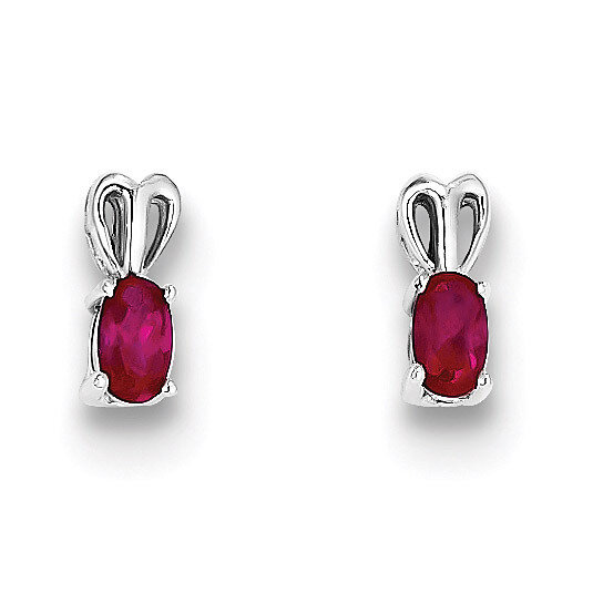 Ruby July Earrings Sterling Silver QBE20JUL, MPN: QBE20JUL, 883957597218