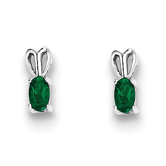 Emerald May Earrings Sterling Silver QBE20MAY, MPN: QBE20MAY, 883957457604