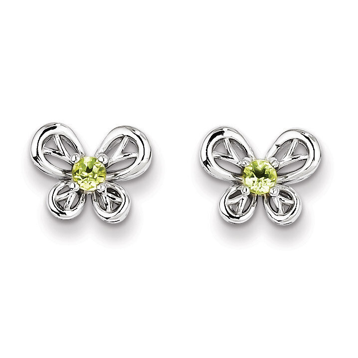 Peridot August Earrings Sterling Silver QBE24AUG, MPN: QBE24AUG, 883957396682