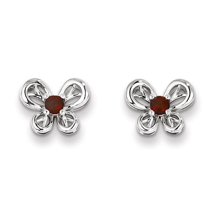 Garnet January Earrings Sterling Silver QBE24JAN, MPN: QBE24JAN, 883957353562