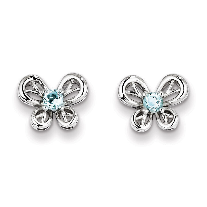 Aquamarine March Earrings Sterling Silver QBE24MAR, MPN: QBE24MAR, 883957431352