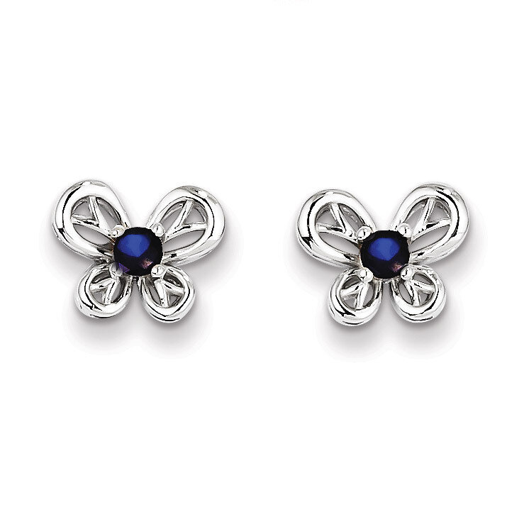 Sapphire September Earrings Sterling Silver QBE24SEP, MPN: QBE24SEP, 883957396705