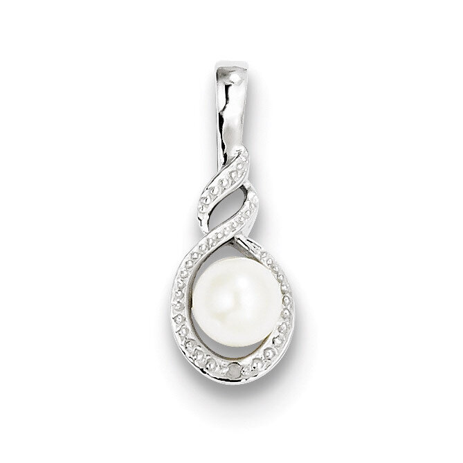 Pearl &amp; Diamond June Pendant Sterling Silver Cultured QBPD18JUN, MPN: QBPD18JUN, 883957500799