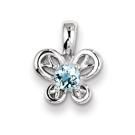 Aquamarine March Pendant Sterling Silver QBPD24MAR, MPN: QBPD24MAR, 883957396781