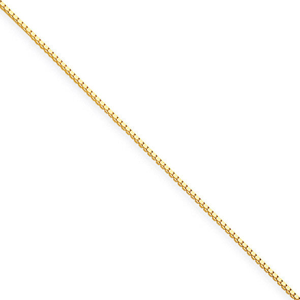 14 Inch Flash Gold-plated .6mm Box Chain Sterling Silver QBX015G-14