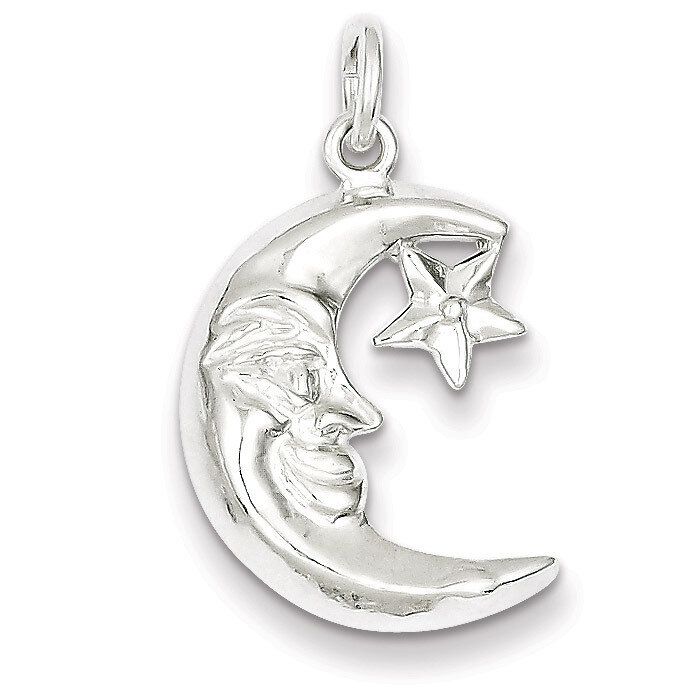 Moon &amp; Star Pendant Sterling Silver QC1070, MPN: QC1070, 883957905006
