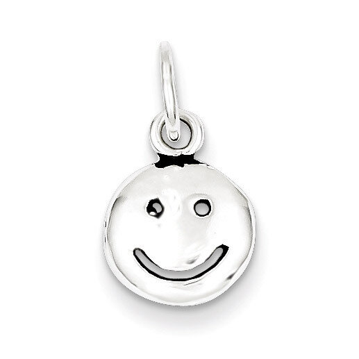 Smiley Face Charm Sterling Silver QC1094, MPN: QC1094, 883957905075