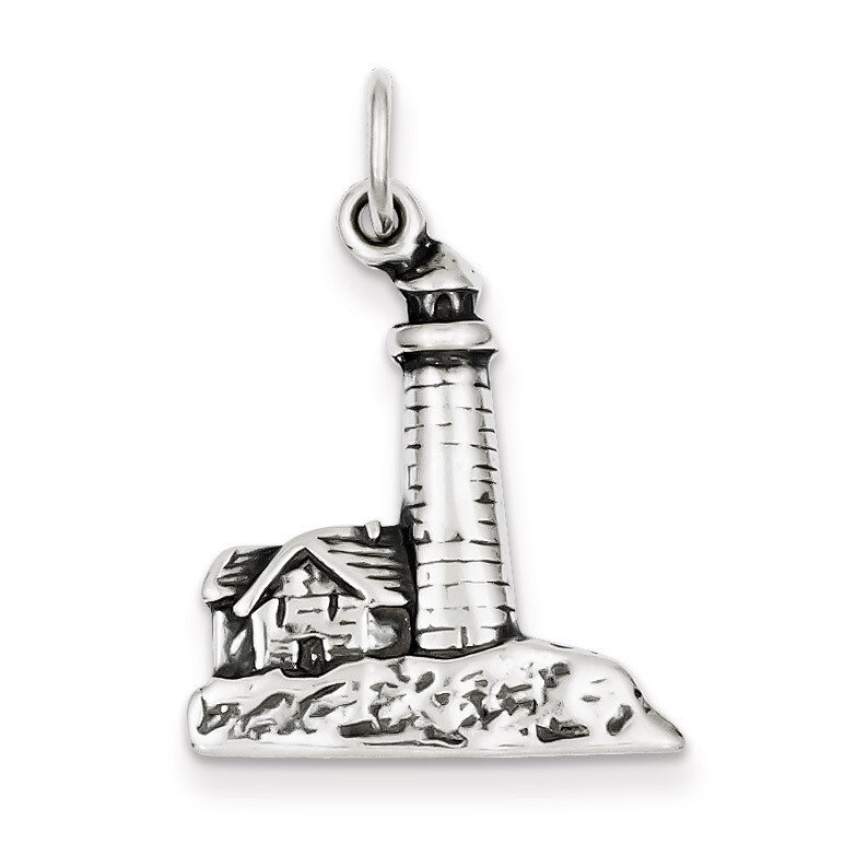 Lighthouse Charm Antiqued Sterling Silver QC1442