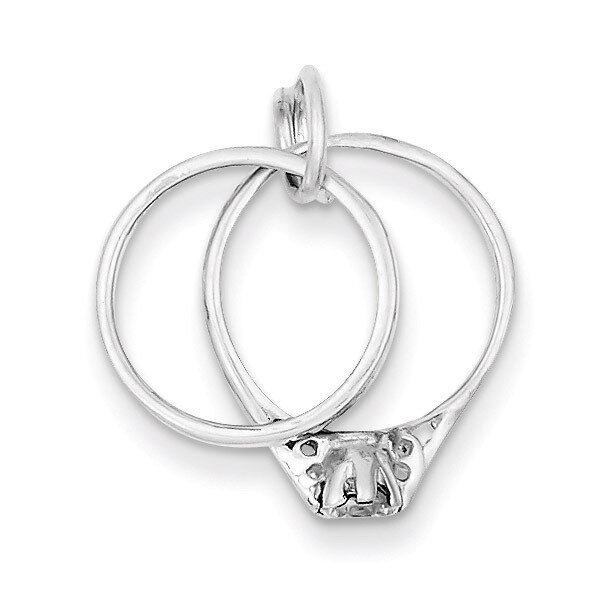 Wedding Ring Set Charm Sterling Silver QC1482, MPN: QC1482, 883957975955