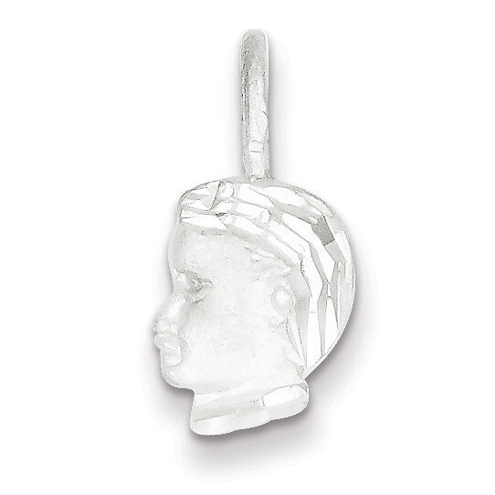 Boy Head Charm Sterling Silver QC1484, MPN: QC1484, 883957529028