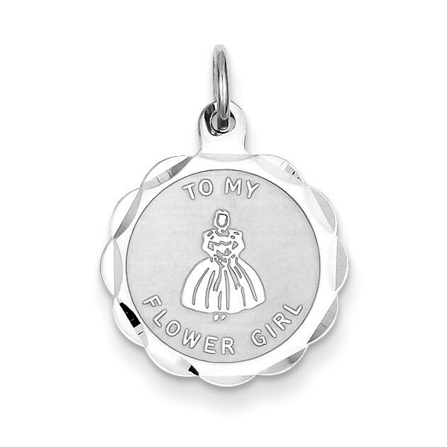 To My Flower Girl Disc Charm Sterling Silver QC1500, MPN: QC1500, 883957597669