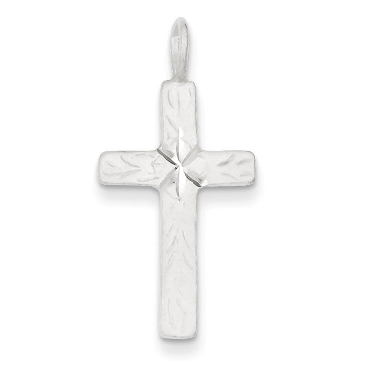 Cross Pendant Diamond-cut Sterling Silver QC1848, MPN: QC1848, 886774107059