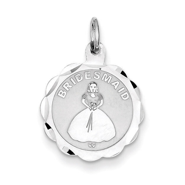 Bridesmaid Disc Charm Sterling Silver QC2106, MPN: QC2106, 883957488271